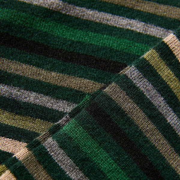 Green striped bamboo socks