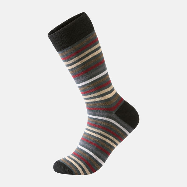 Grey striped bamboo socks