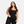 Black bamboo top with thin straps