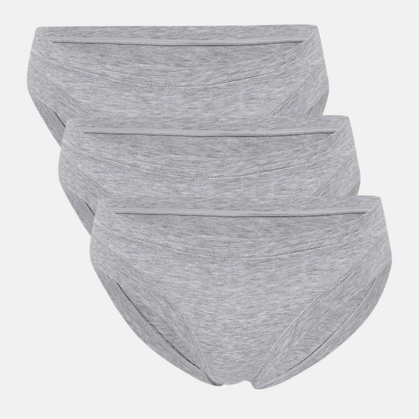 3 pack light grey bamboo tai panties