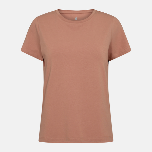 Pink bamboo t-shirt with round neck