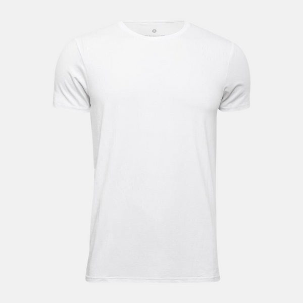 White crew neck bamboo T-shirt