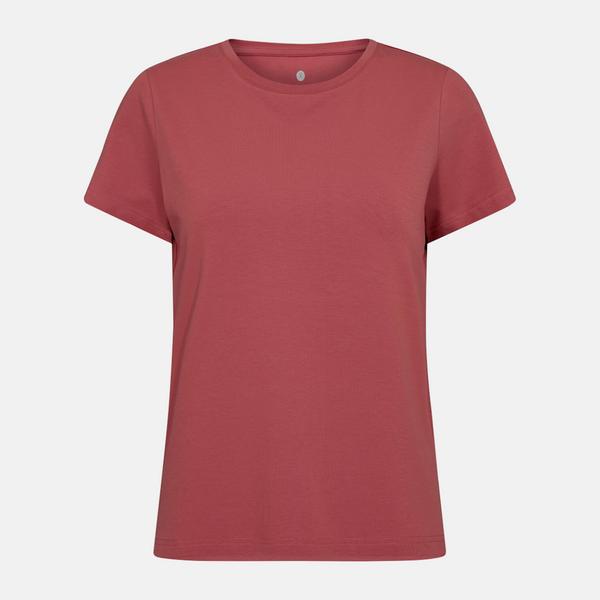 Red bamboo t-shirt with round neck
