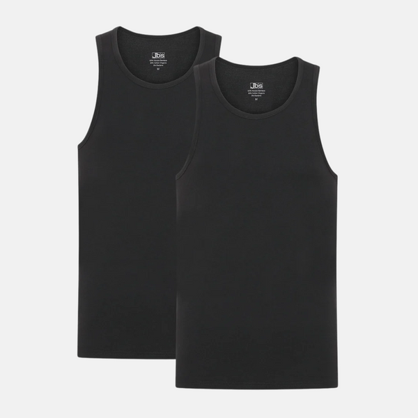 2 black bamboo tank tops