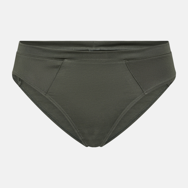 Green bamboo tai panties with feminine details