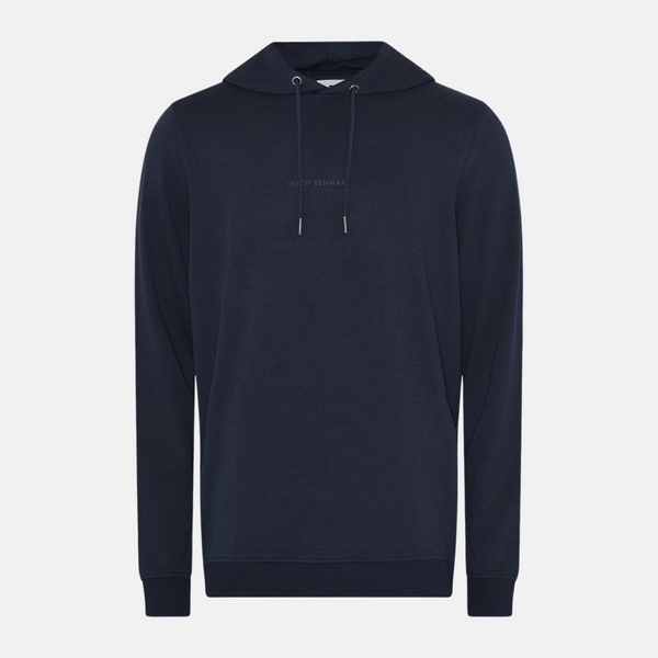 Navy badge bamboo hoodie