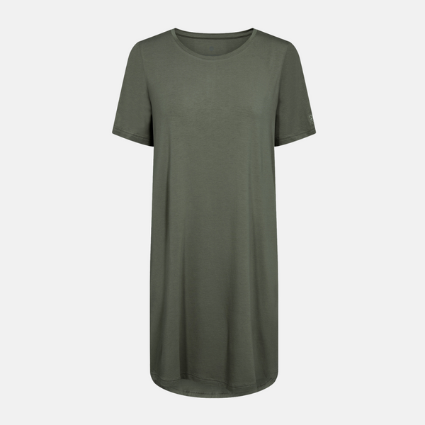 Green bamboo t-shirt dress