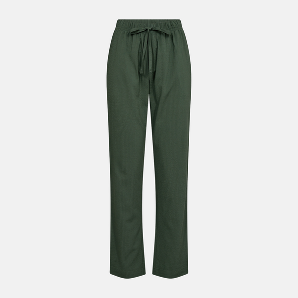 Green bamboo pants in seersucker quality
