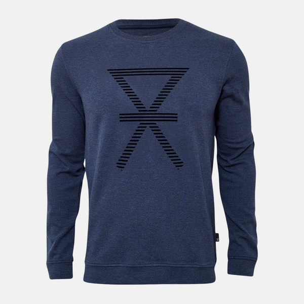 Dark blue bamboo sweatshirt with print