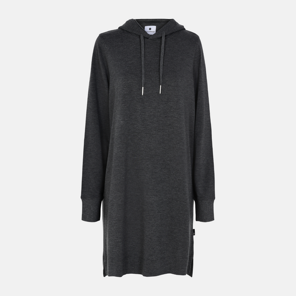 Dark grey bamboo hoodie dress