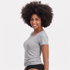 2 pak Grå bambus T-shirt fra Bamboo Basics