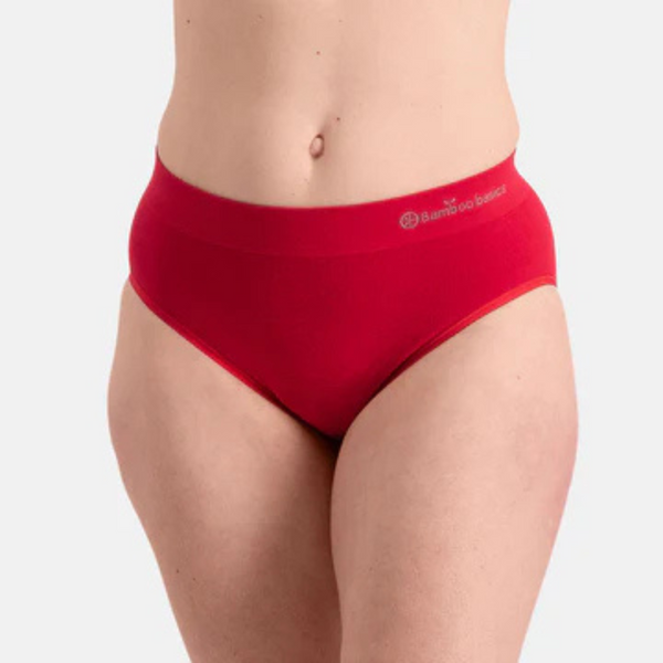Belle bamboo maxi panties - red 3 pack