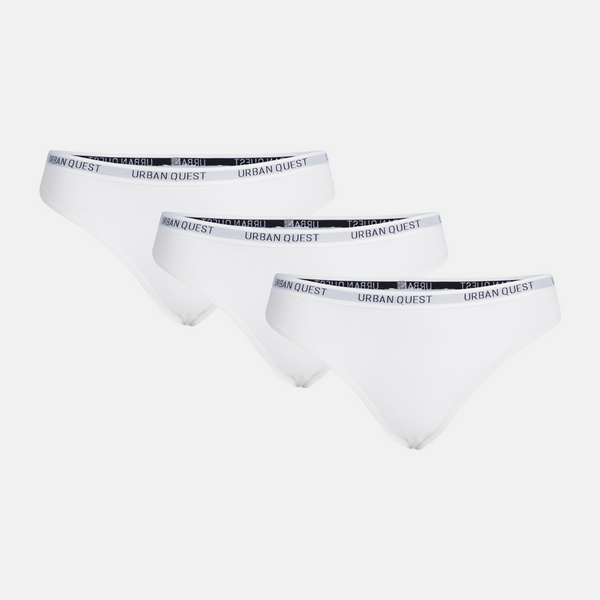 Bamboo thong 3 pack - white