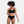 Belle bamboo maxi panties with narrow elastic edge - black 3 pack