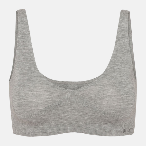 Light grey bamboo bra without padding