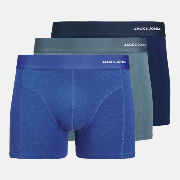 JACCREW bamboo underwear 3 pack in blue/petrol/navy
