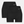 Stella high-waisted, corrective bamboo hotpants - Black 2 pack