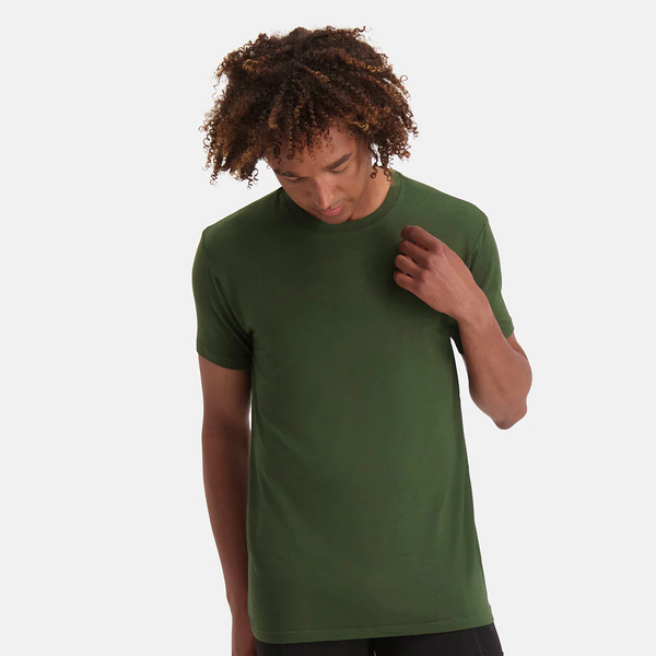 Ruben bamboo crew neck T-shirt - dark green 2 pack