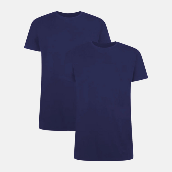 Ruben bamboo crew neck T-shirt - navy 2 pack