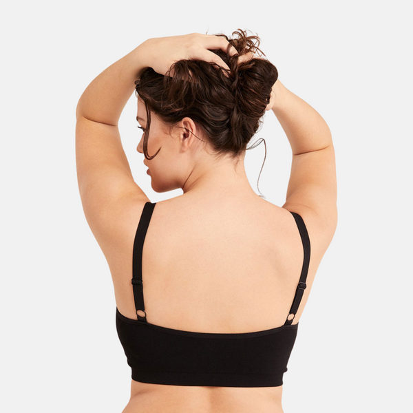 Bamboo bra for large breasts - black