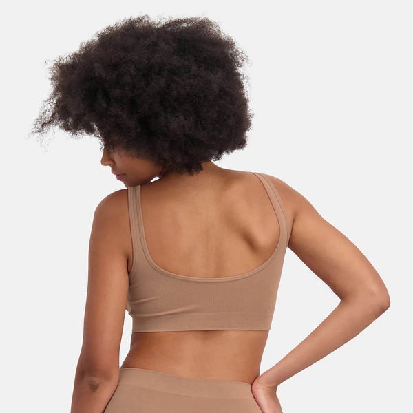 Fleur bamboo padded non-wired bra - tan nude