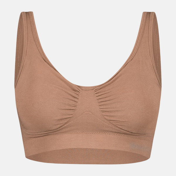 Fleur bamboo padded non-wired bra - tan nude