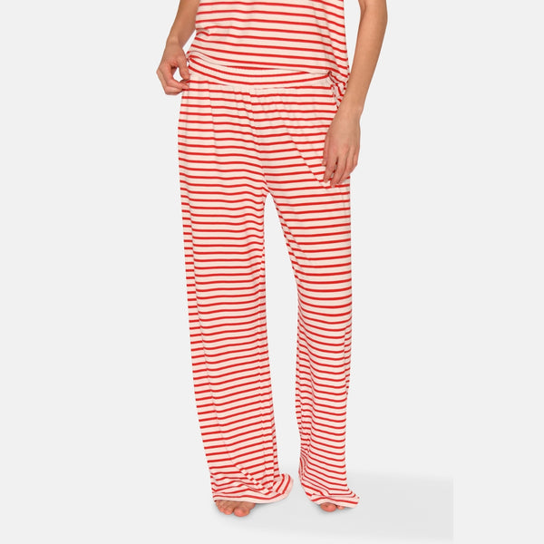 Amy bamboo pants - Red striped