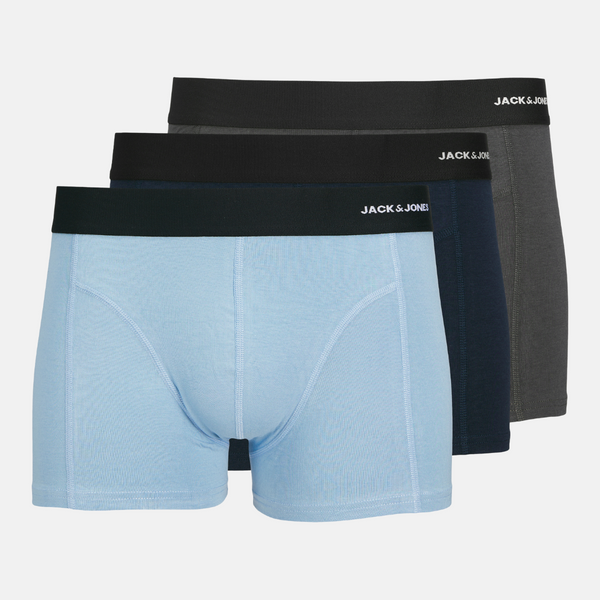 JACPHILIP bamboo underpants 3 pack in light blue/navy/dark grey