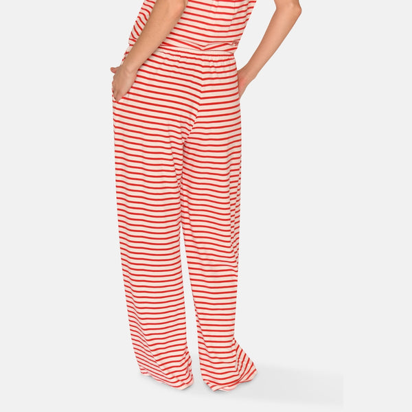 Amy bamboo pants - Red striped