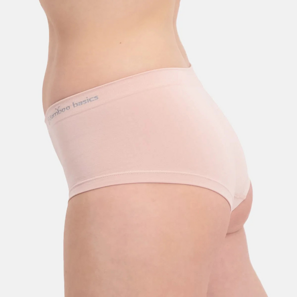 Sophie bamboo hipsters with narrow elastic edge - rose nude 2 pack