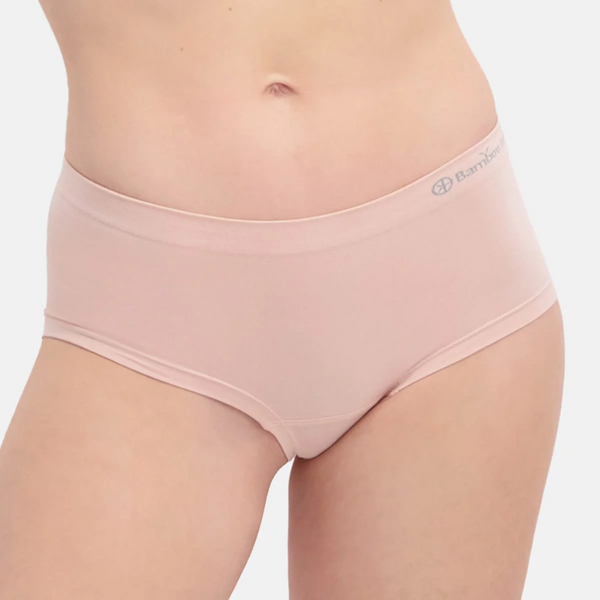 Sophie bamboo hipsters with narrow elastic edge - rose nude 2 pack