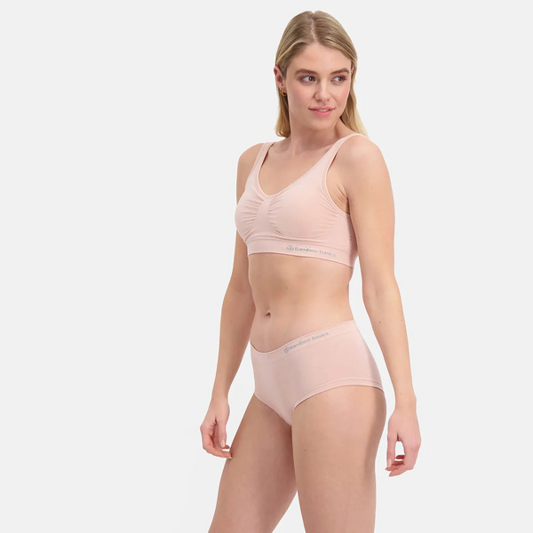 Sophie bamboo hipsters with narrow elastic edge - rose nude 2 pack