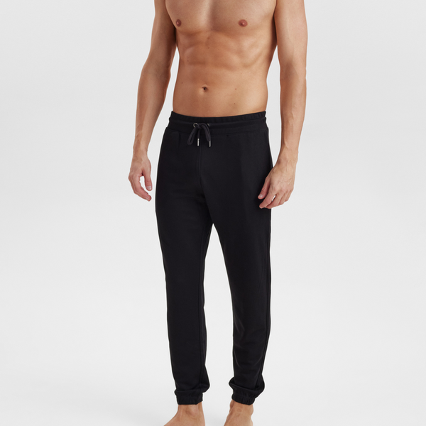 Sort badge hoodie joggingsæt i bambus fra JBS of Denmark
