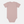 Short-sleeved pink bamboo bodysuit