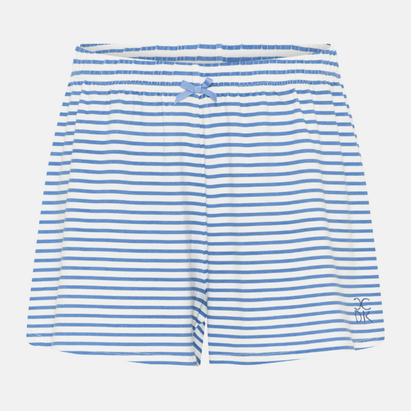 Kimmy bamboo night shorts - light blue striped