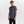 Dark grey pique bamboo polo shirt