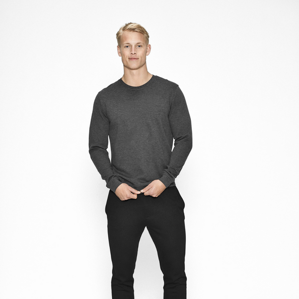 Dark grey bamboo crew neck sweatshirt