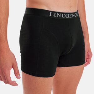 Model i sorte bambus underbukser fra Lindbergh, forfra
