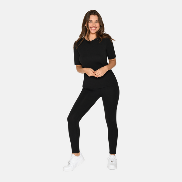 2-Pack Bamboo T-shirt in Slim Fit - Black-white