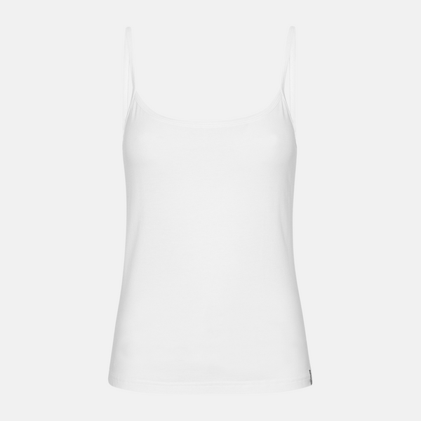 White bamboo tops with thin straps - 2 pack