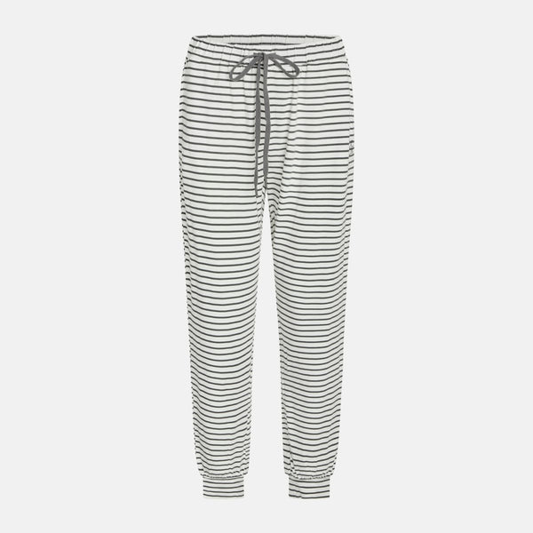 Betty bamboo night pants - black/white striped
