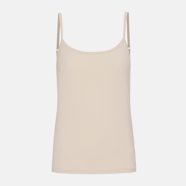 4 pack bamboo tops with thin straps tan/cream