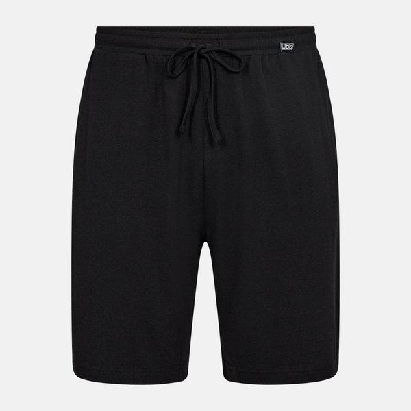 Dark grey bamboo pajama shorts set with stripes