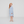 Light blue striped long bamboo nightgown