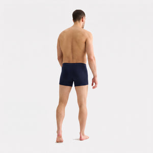 10 pak bambus underbukser i sort/navy/petrol fra Claudio, navy par på model bagfra i helfigur