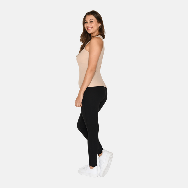 2-Pack Bamboo Ribbed Tank Top - White-nude