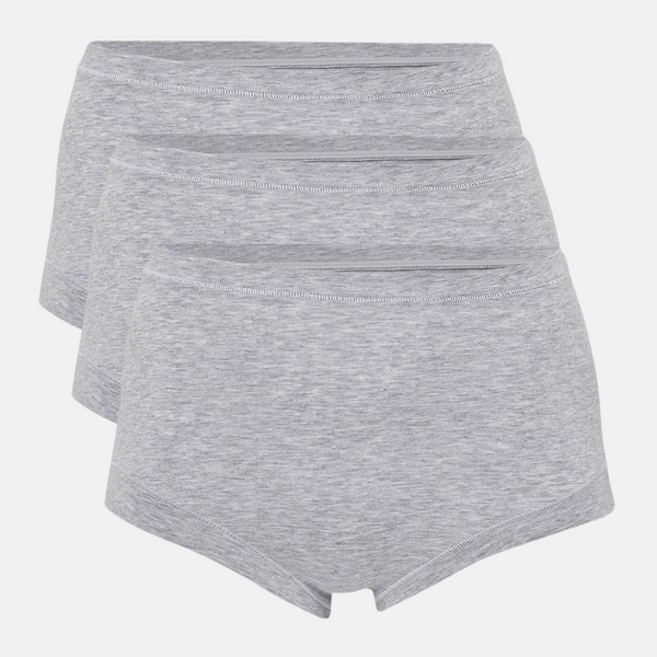 3 pack light grey bamboo maxi panties