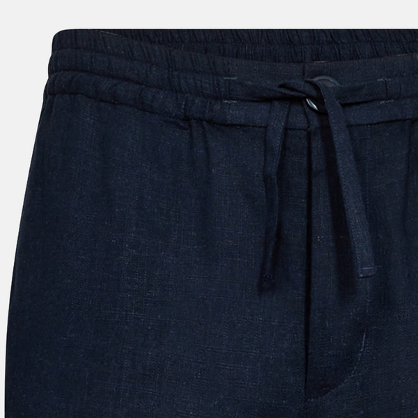 Navy bamboo and linen trousers