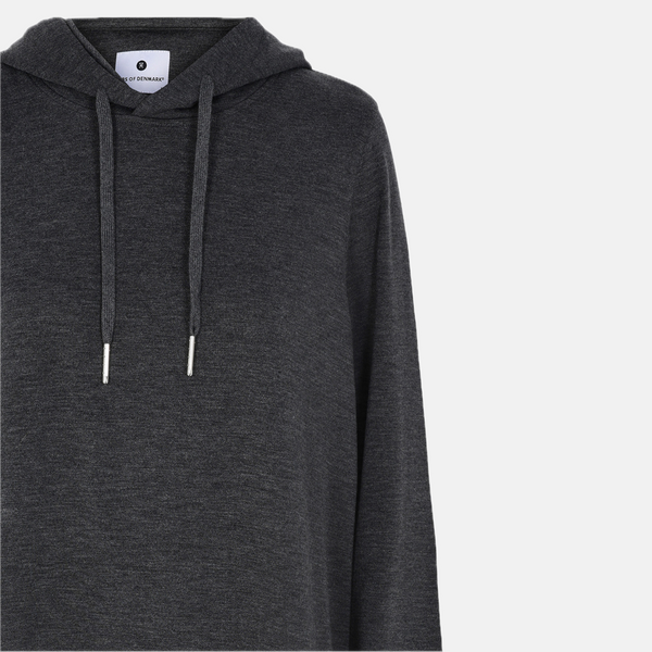 Dark grey bamboo hoodie dress