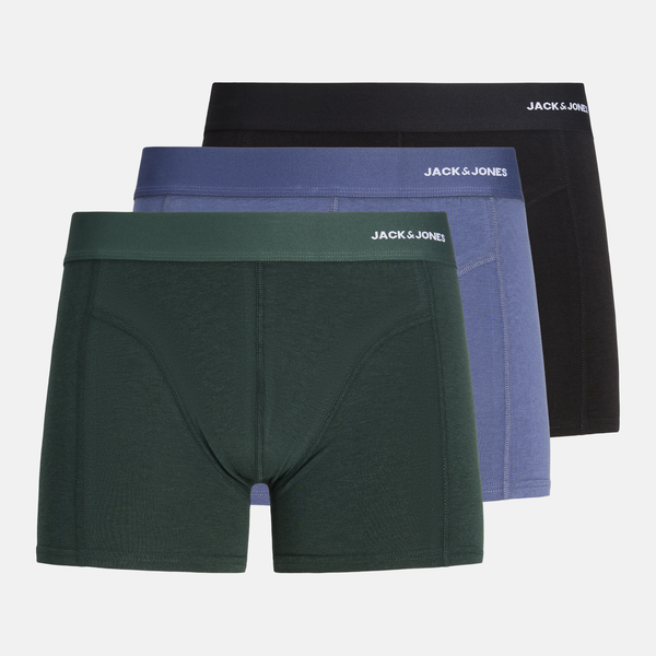 3 pak bambus underbukser i mørkegrøn/sort/blå fra Jack & Jones